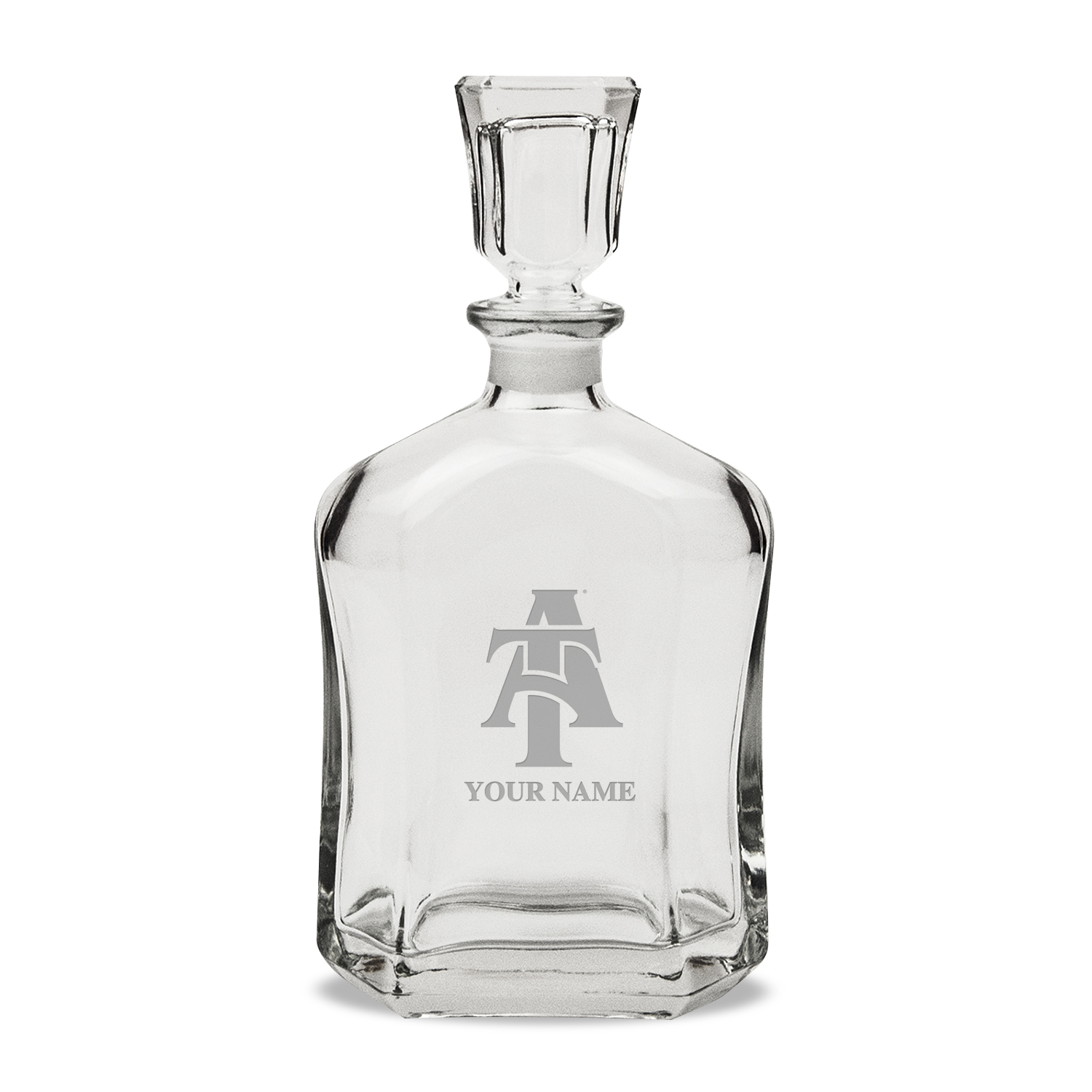 North Carolina A&T Aggies Personalized 23.75oz. Crystal Whiskey Decanter