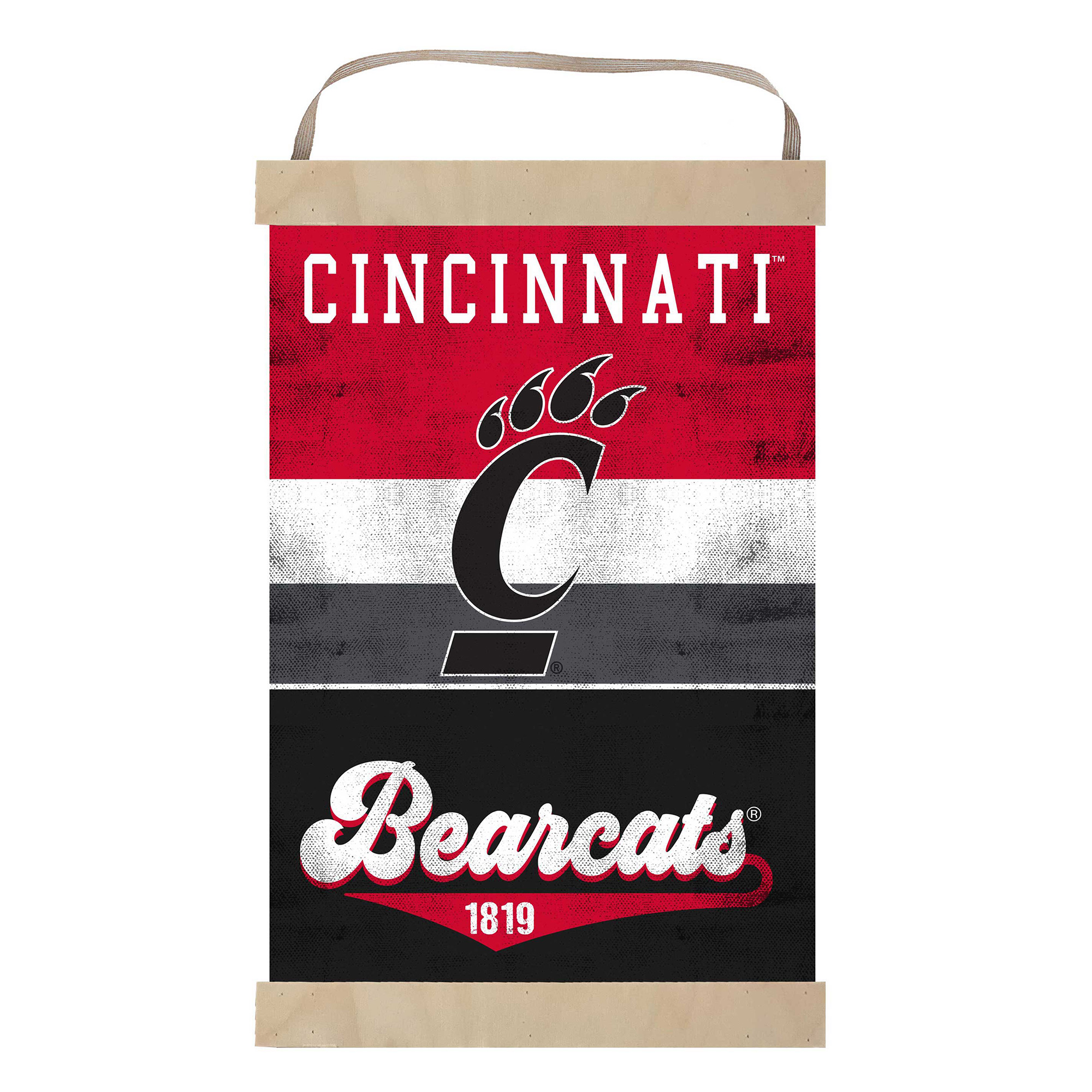 Cincinnati Bearcats Retro Logo Banner Sign