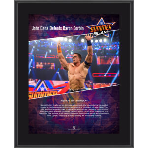 John Cena Framed 10.5" x 13" 2017 SummerSlam Sublimated Plaque