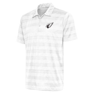 Men's Antigua White Arizona Cardinals Metallic Logo Compass Polo