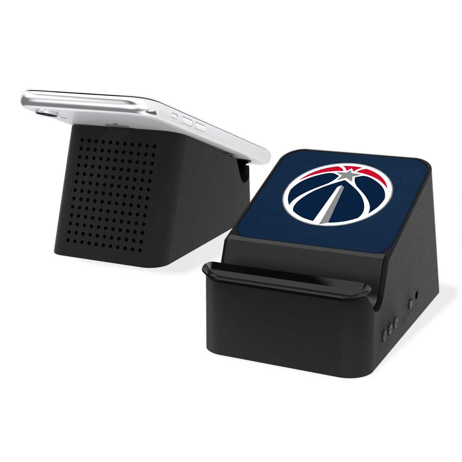 Washington Wizards Solid Design Wireless Charging Station & Bluetooth Speaker