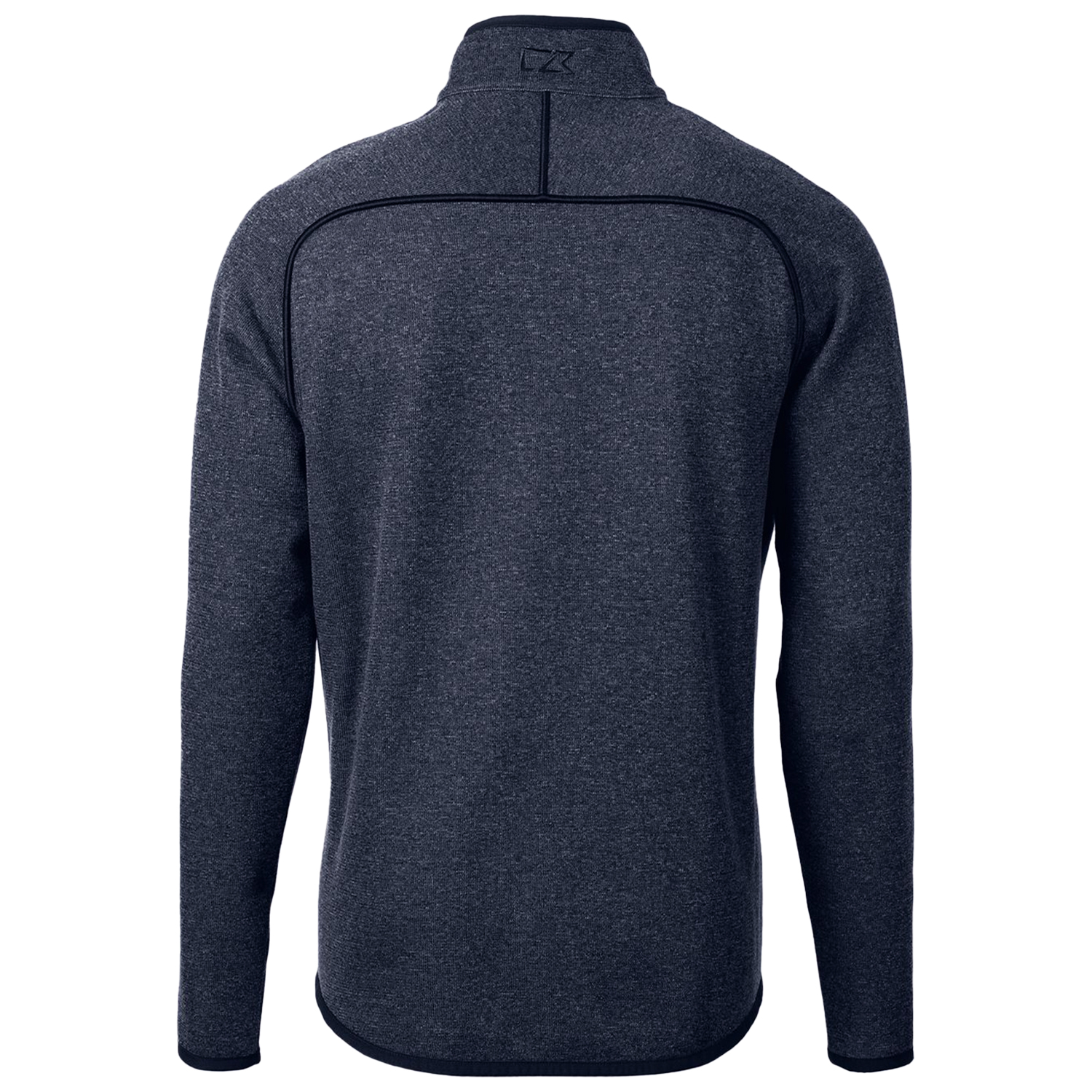 Men's Cutter & Buck Heather Navy Penn State Nittany Lions Mainsail Sweater-Knit Full-Zip Jacket - Image 7