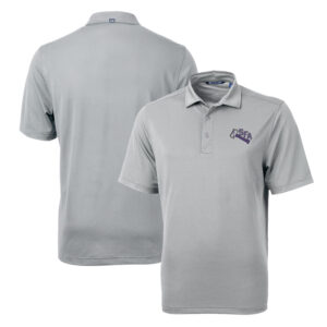 Men's Cutter & Buck Gray Stephen F Austin Lumberjacks Team Logo Virtue Eco Pique Recycled Polo