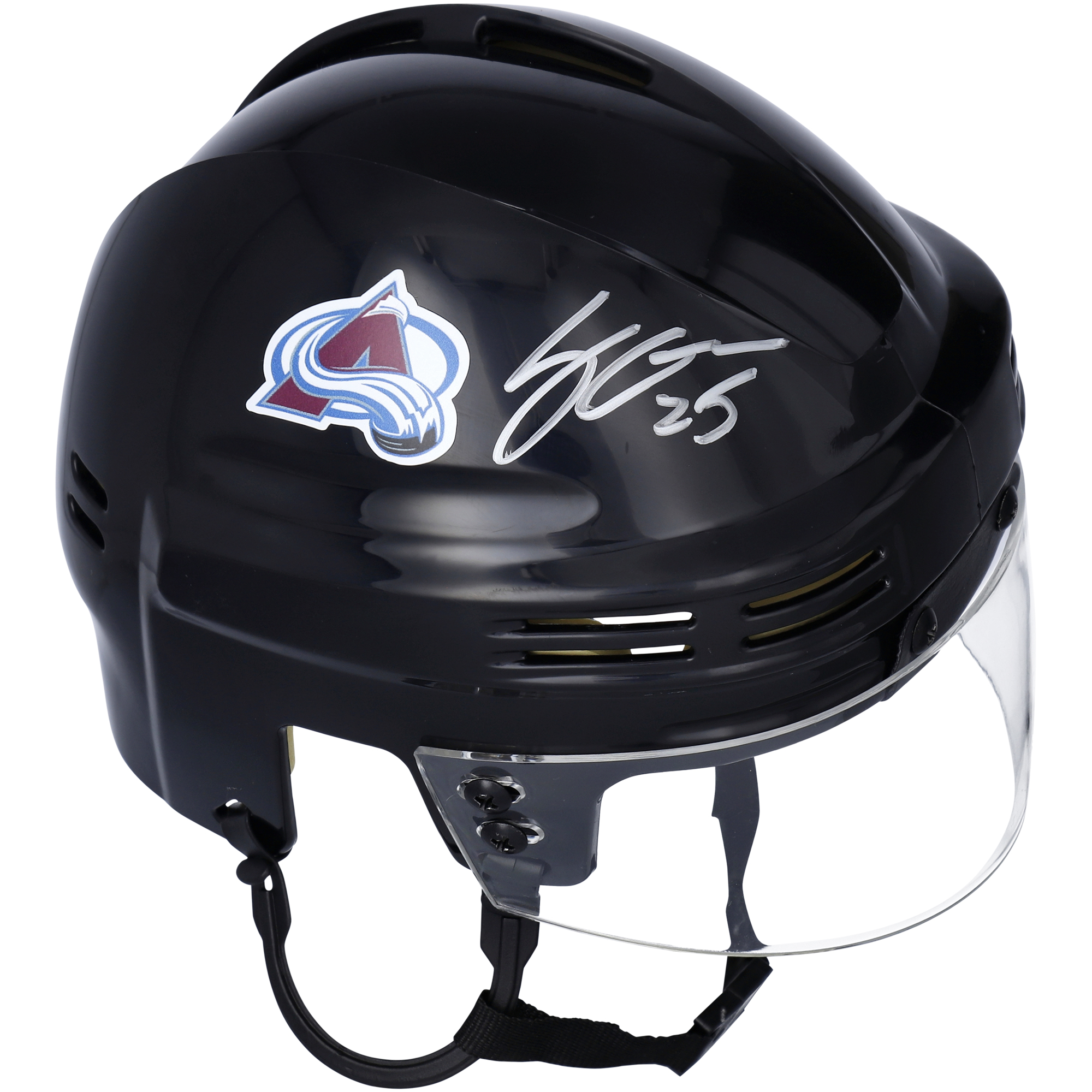 Logan O'Connor Colorado Avalanche Autographed Sportstar Black Mini Helmet
