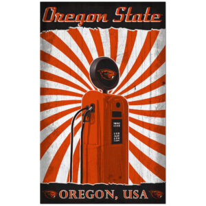 Oregon State Beavers 11'' x 19'' Retro Pump Location Sign