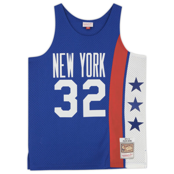 Julius Erving Blue New York Nets Autographed Mitchell & Ness 1973-74 Swingman Jersey with "3x ABA MVP" Inscription - Image 11