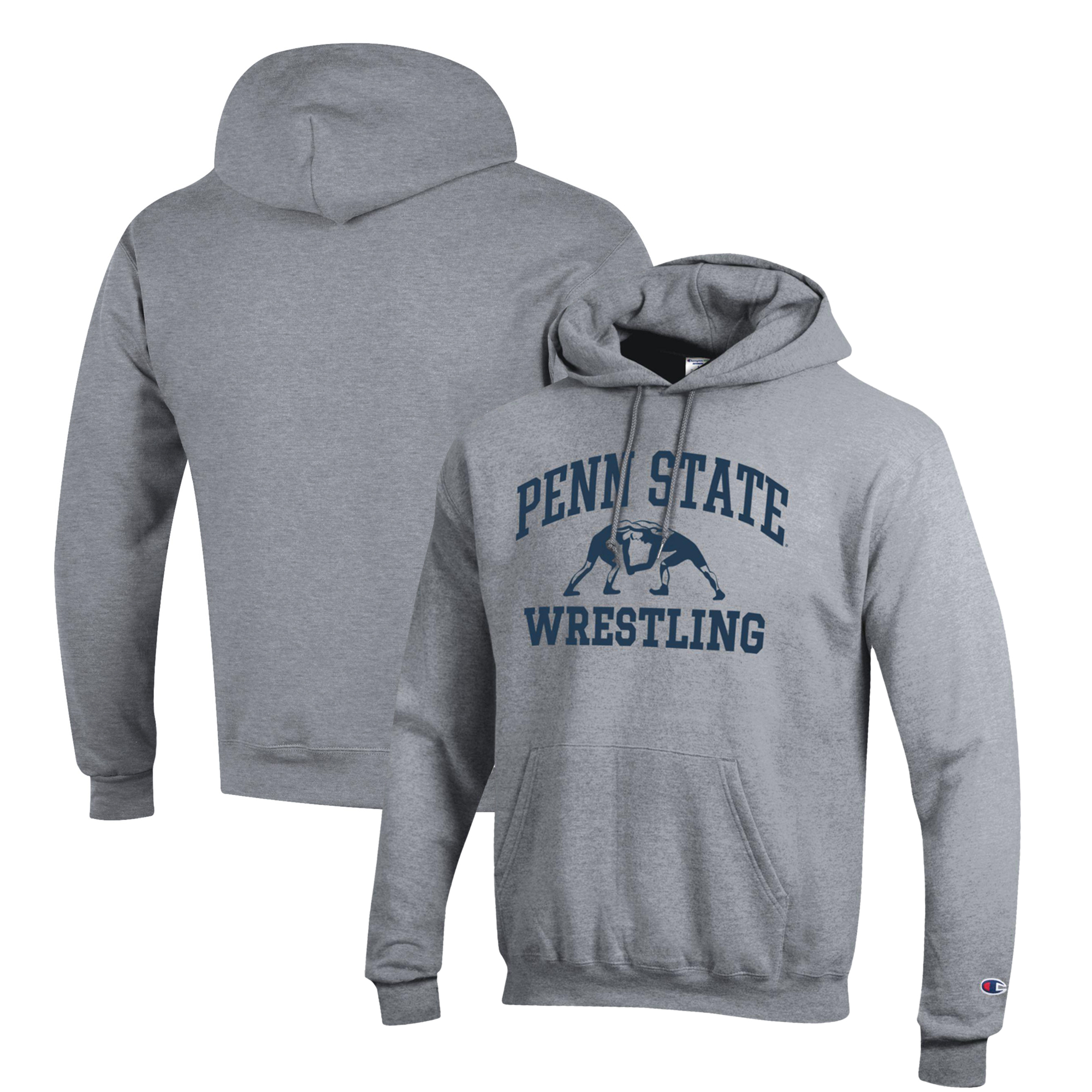 Men's Champion Gray Penn State Nittany Lions Wrestling Icon Pullover Hoodie - Image 5