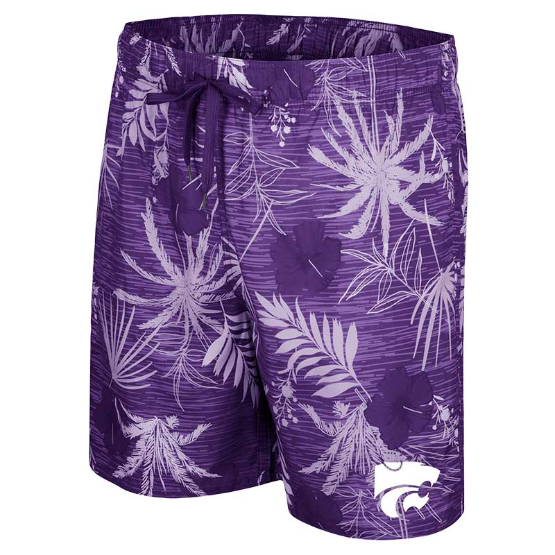 Men's Colosseum Purple Kansas State Wildcats What Else is New Swim Shorts - Image 3