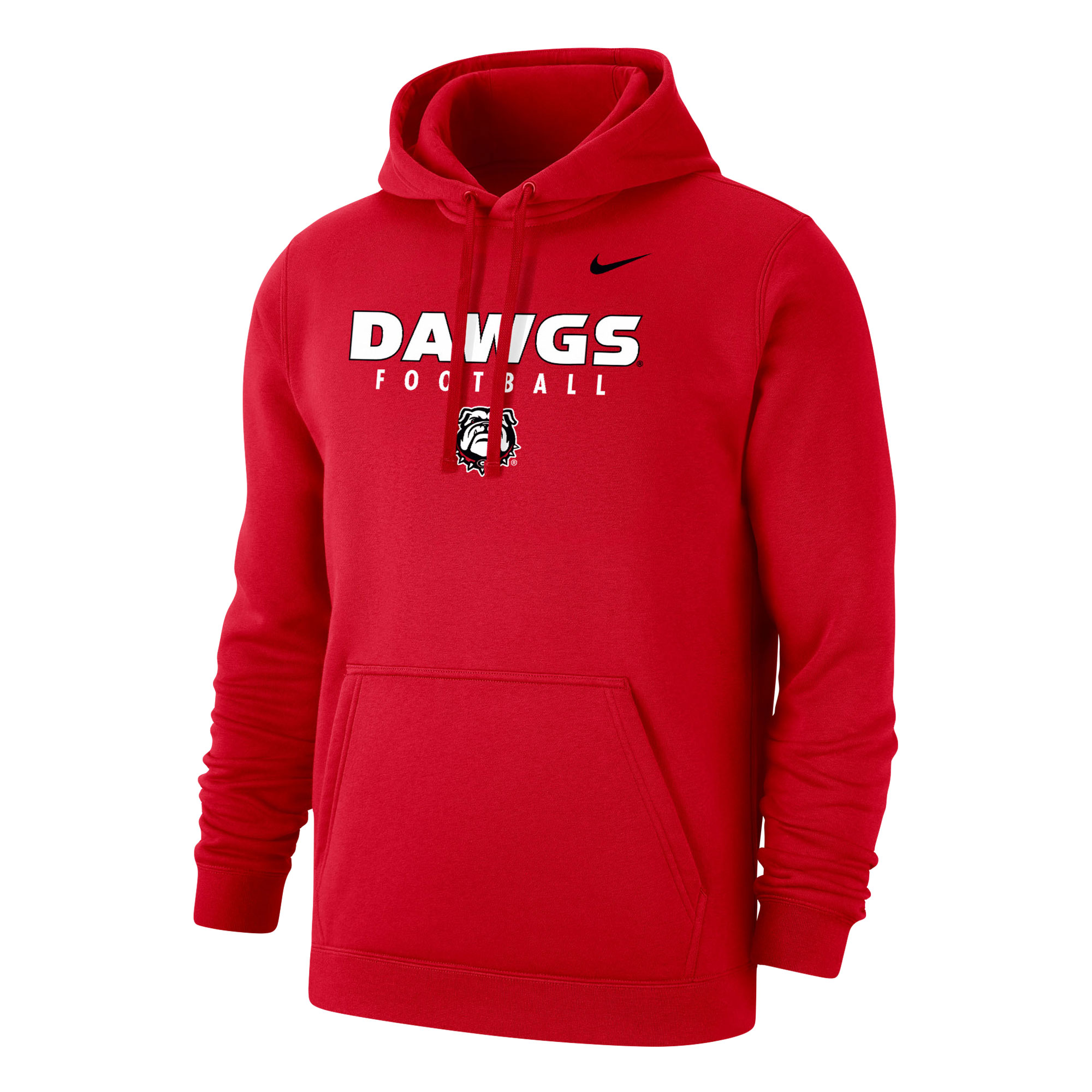 Men's Nike Red Georgia Bulldogs Football Drop Club Pullover Hoodie - Image 3