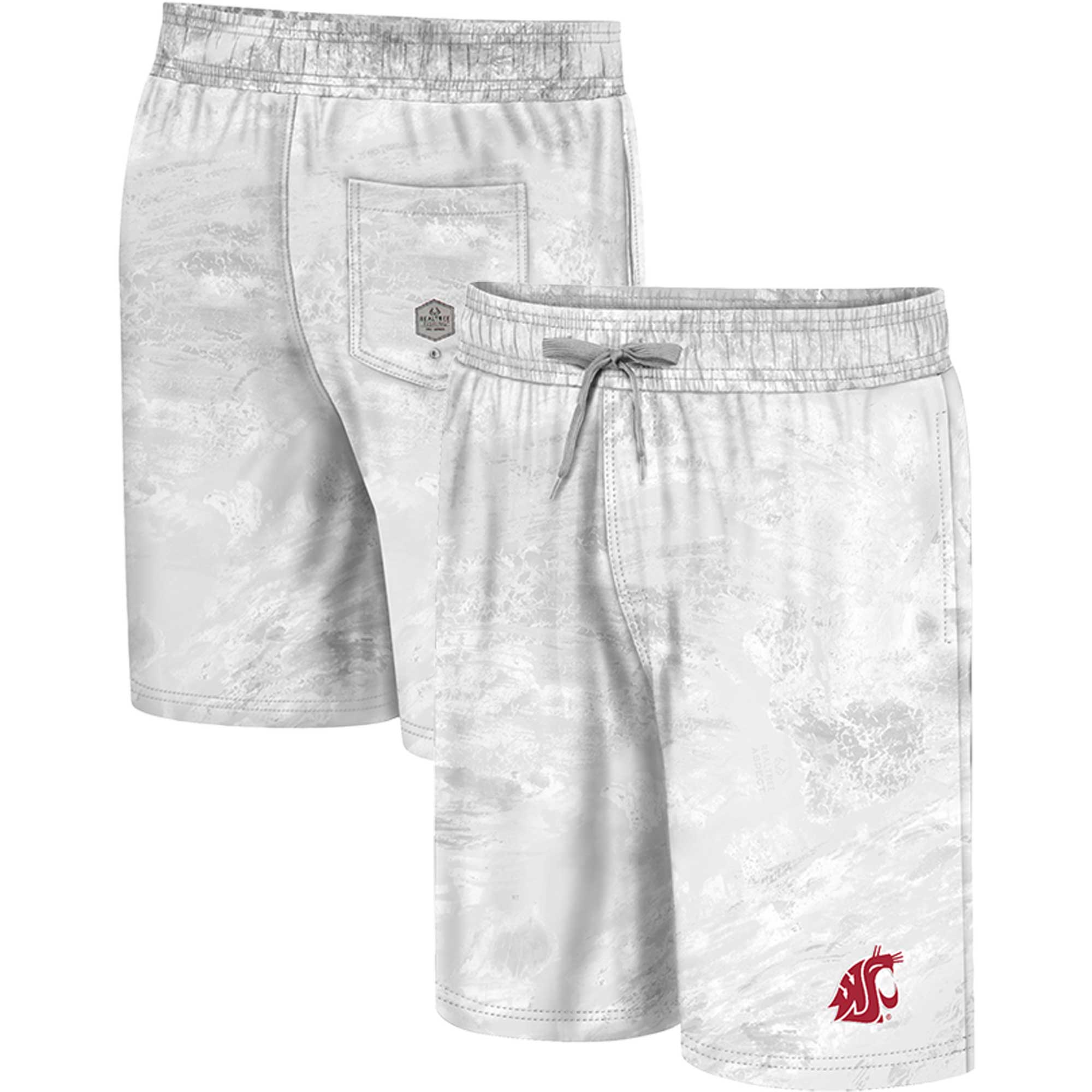 Men's Colosseum White Washington State Cougars Realtree Aspect Ohana Swim Shorts - Image 5