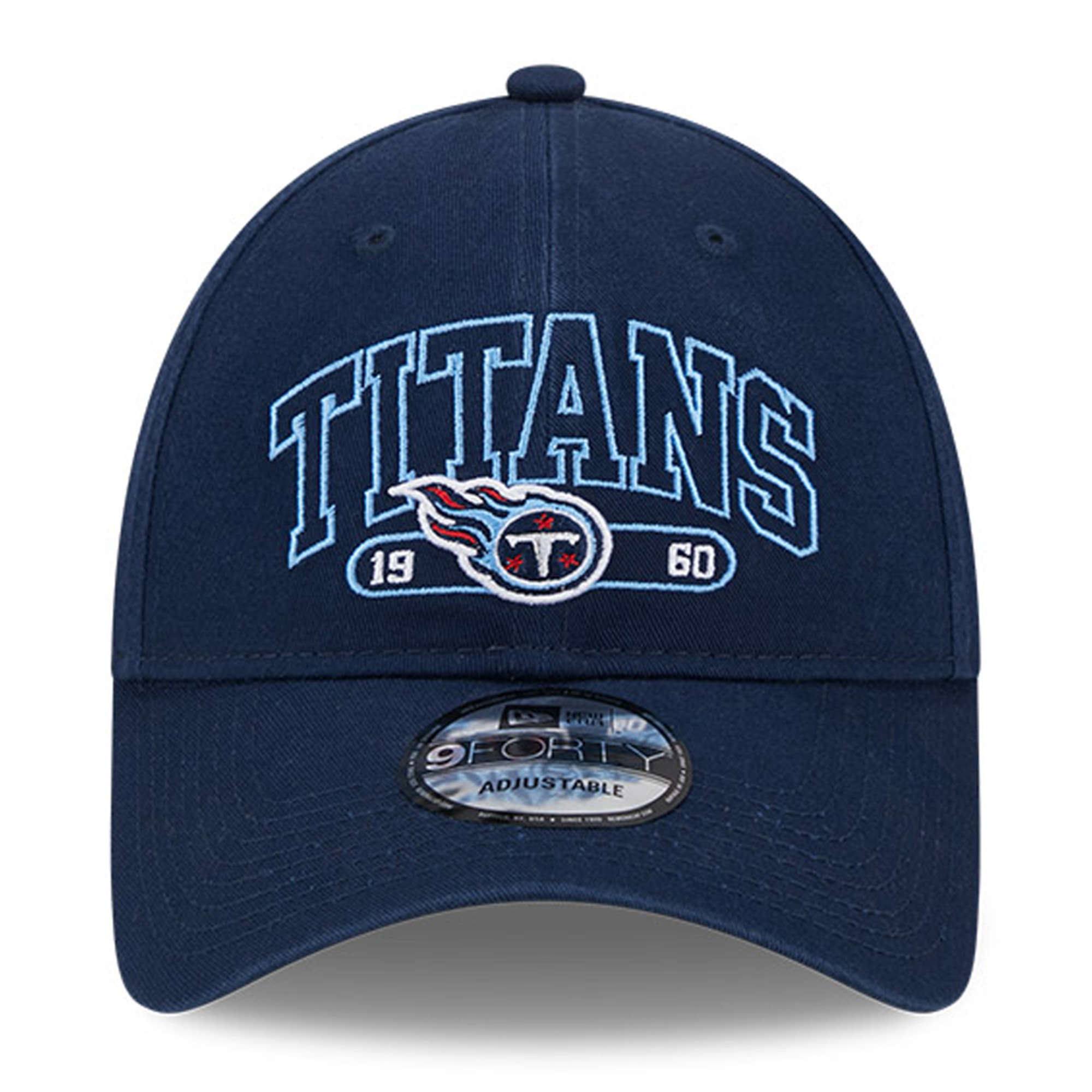 Men's New Era Navy Tennessee Titans Outline 9FORTY Snapback Hat - Image 3