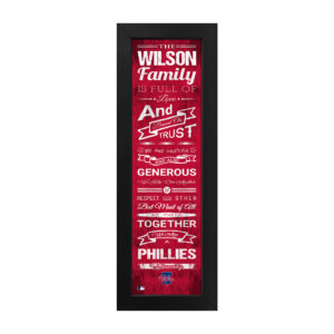 Imperial Philadelphia Phillies 8" x 24" Personalized Family Cheer Framed Print
