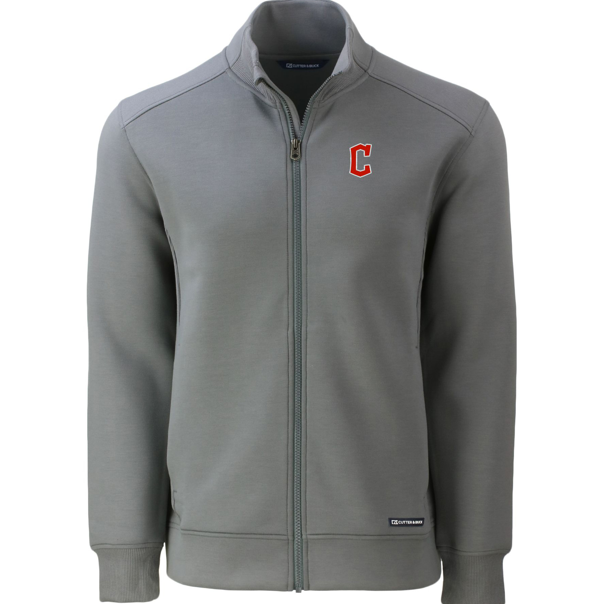 Men's Cutter & Buck Gray Cleveland Guardians Roam Eco Recycled Full-Zip Jacket - Image 6