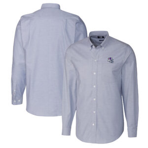Men's Cutter & Buck  Light Blue Buffalo Bills Helmet Stretch Oxford Long Sleeve Button-Down Shirt