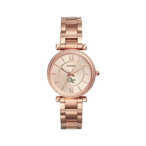 Women's Fossil  Gold Georgia Tech Yellow Jackets Carlie Rose Stainless Steel Watch