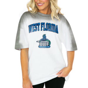 Women's Gameday Couture  White West Florida Argonauts Interception Oversized T-Shirt