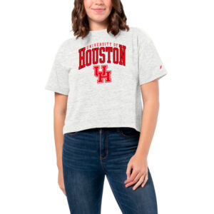 Women's League Collegiate Wear  White Houston Cougars Intramural Midi Tri-Blend T-Shirt
