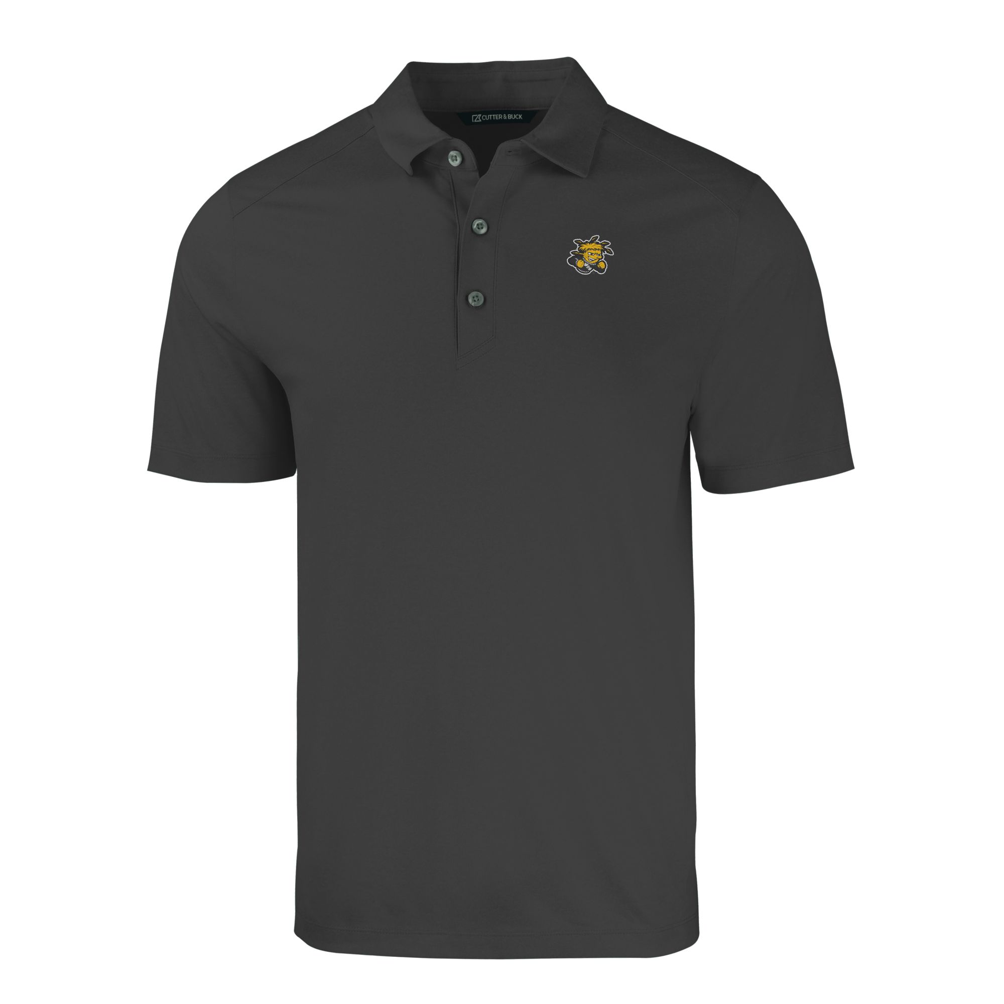 Men's Cutter & Buck Heather Black Wichita State Shockers Forge Eco Stretch Recycled Polo - Image 3