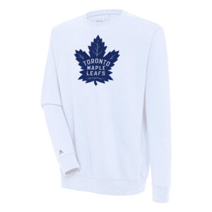 Men's Antigua  White Toronto Maple Leafs Victory Pullover Sweatshirt