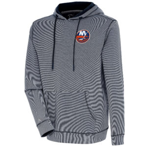 Men's Antigua  Navy New York Islanders Axe Bunker Tri-Blend Pullover Hoodie