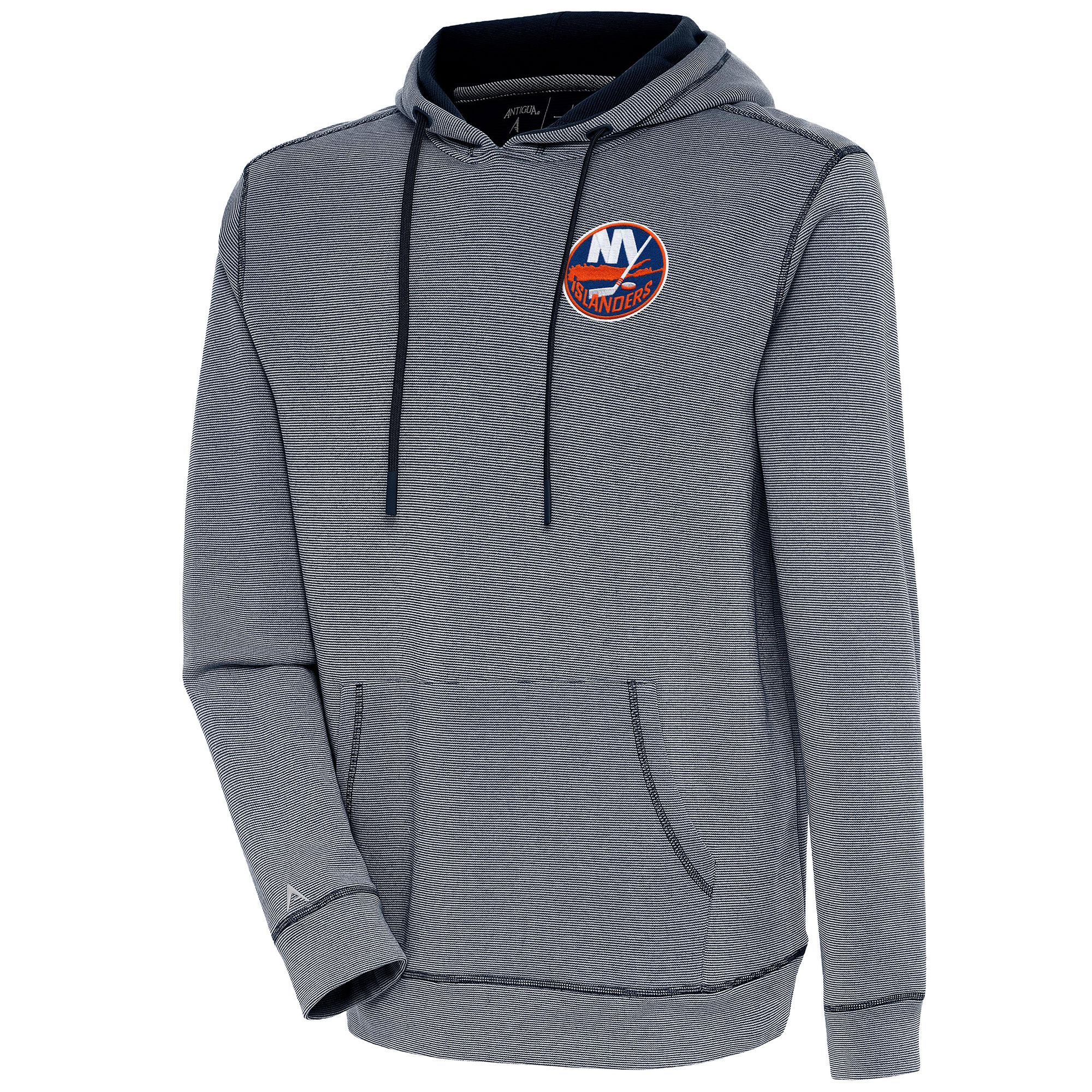 Men's Antigua Navy New York Islanders Axe Bunker Tri-Blend Pullover Hoodie