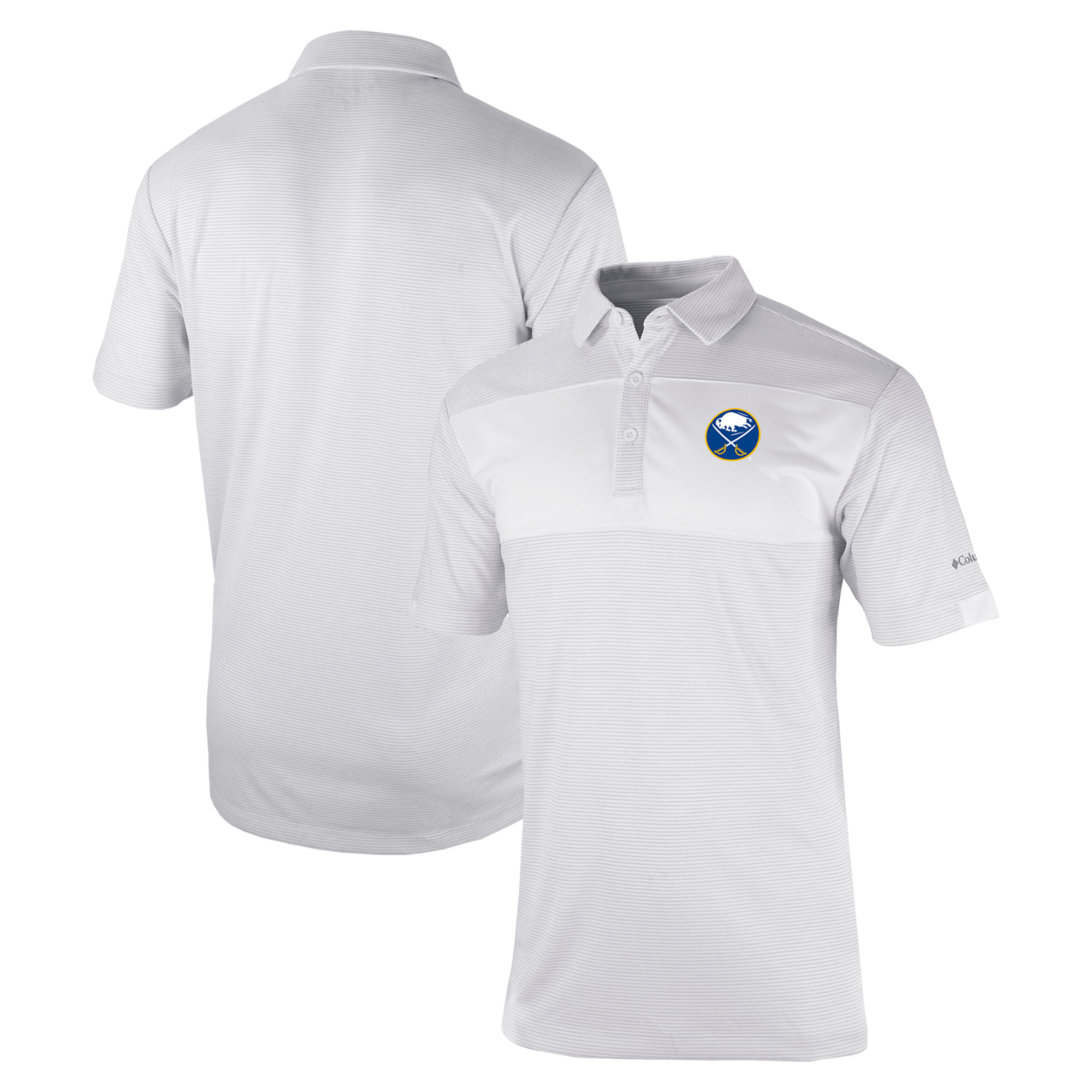 Men's Columbia White Buffalo Sabres Omni-Wick Total Control Polo