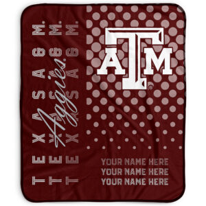 Pegasus Texas A&M Aggies 50" x 60" Dots Personalized Fleece Blanket