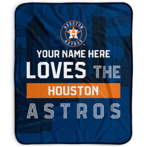 Pegasus Houston Astros 50" x 60" City Skyline Personalized Fleece Blanket