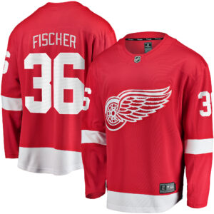 Men's Fanatics Christian Fischer Red Detroit Red Wings Home Breakaway Jersey