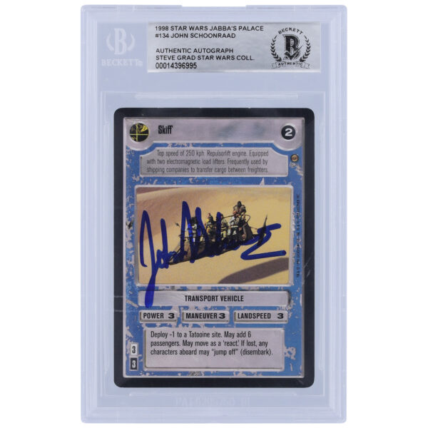 John Schoonraad Star Wars Autographed 1998 CCG Jabba's Palace #134 BGS Authenticated Card - Image 4