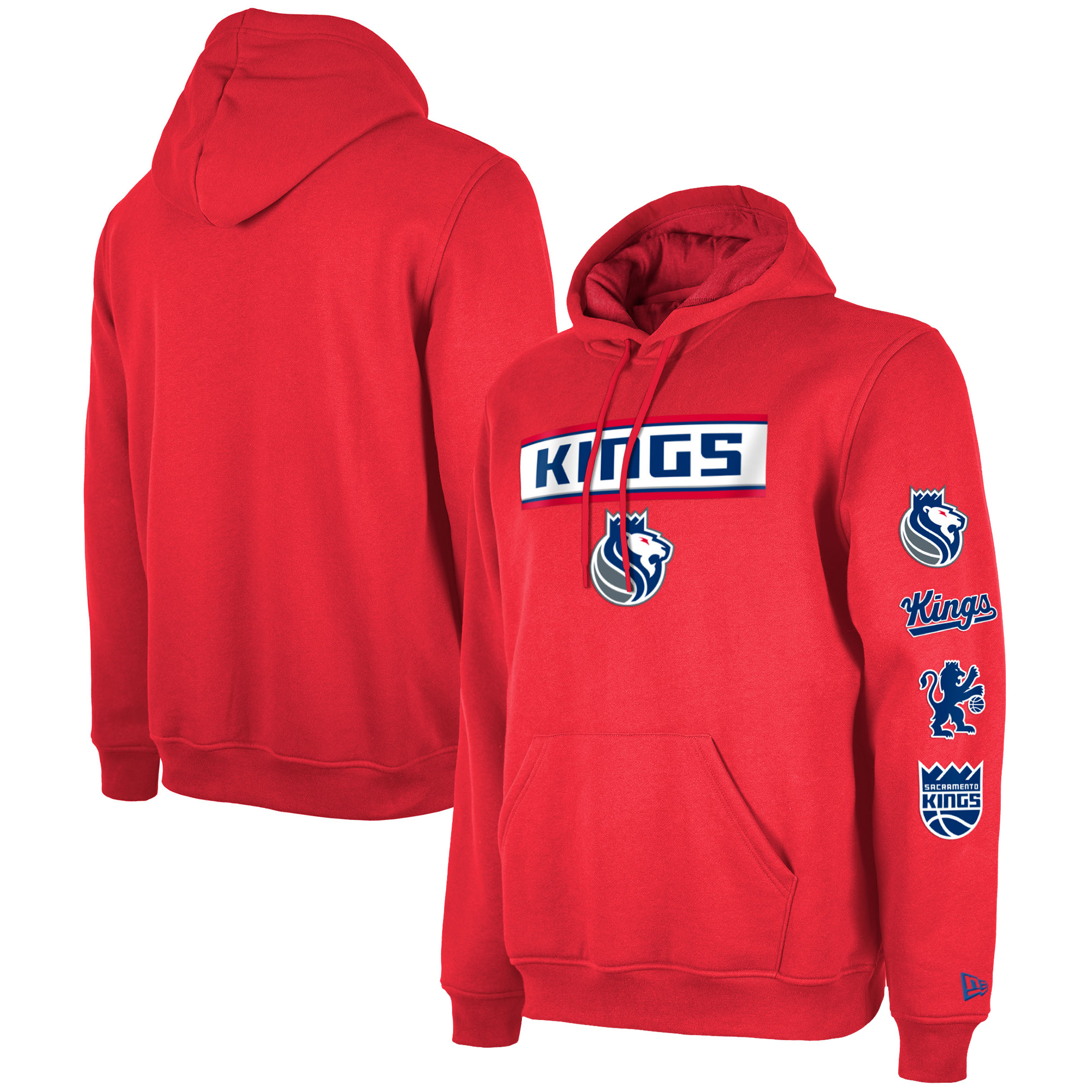 Men's New Era Red Sacramento Kings Big & Tall 2023/24 City Edition Jersey Pullover Hoodie - Image 8