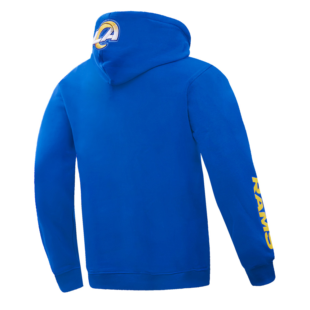 Men's Pro Standard Royal Los Angeles Rams Classic Fleece Pullover Hoodie - Image 11