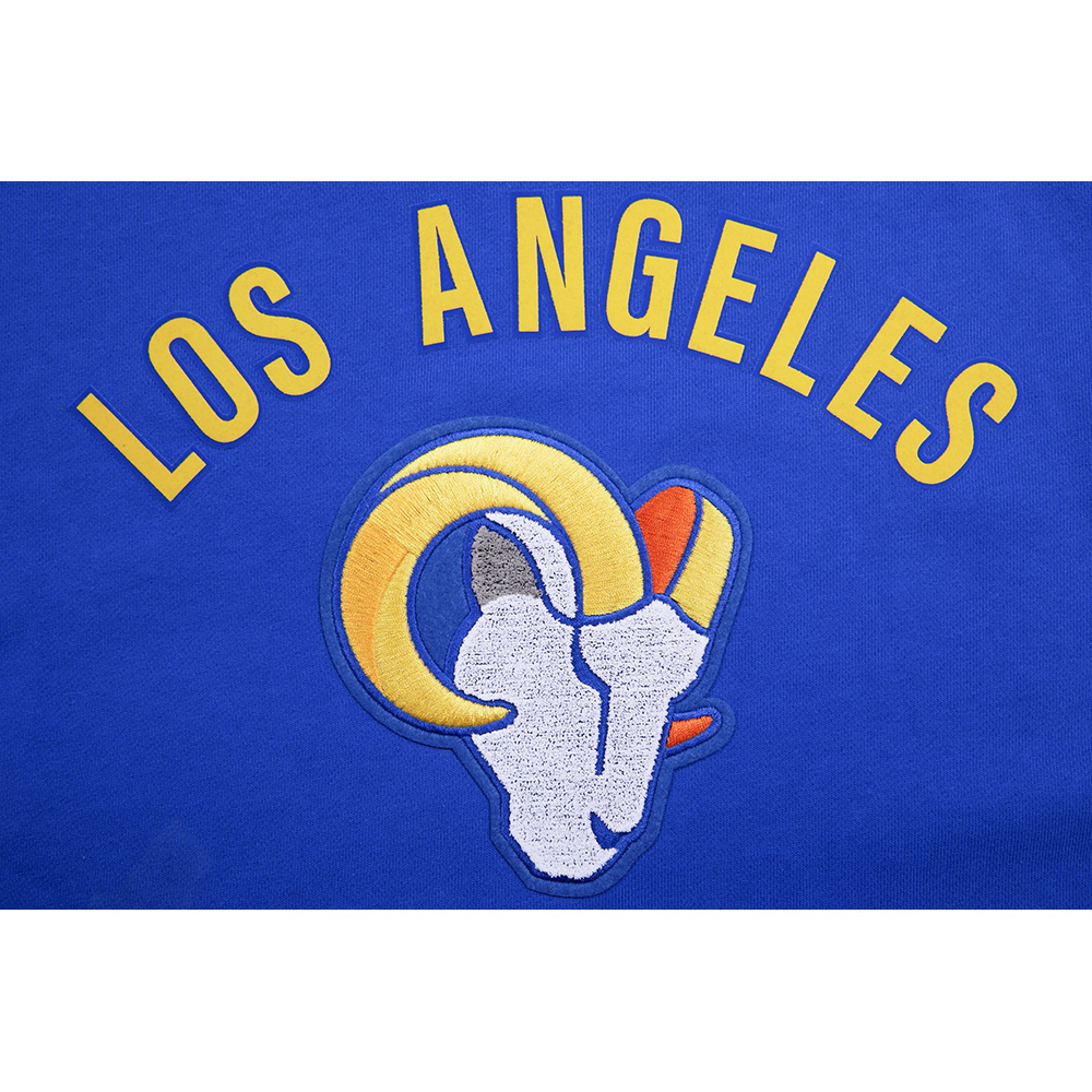 Men's Pro Standard Royal Los Angeles Rams Classic Fleece Pullover Hoodie - Image 13