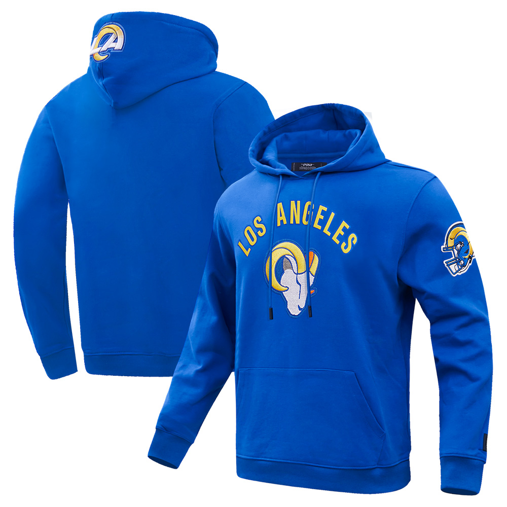 Men's Pro Standard Royal Los Angeles Rams Classic Fleece Pullover Hoodie