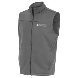 Men's Antigua  Steel UChicago Maroons Links Full-Zip Golf Vest