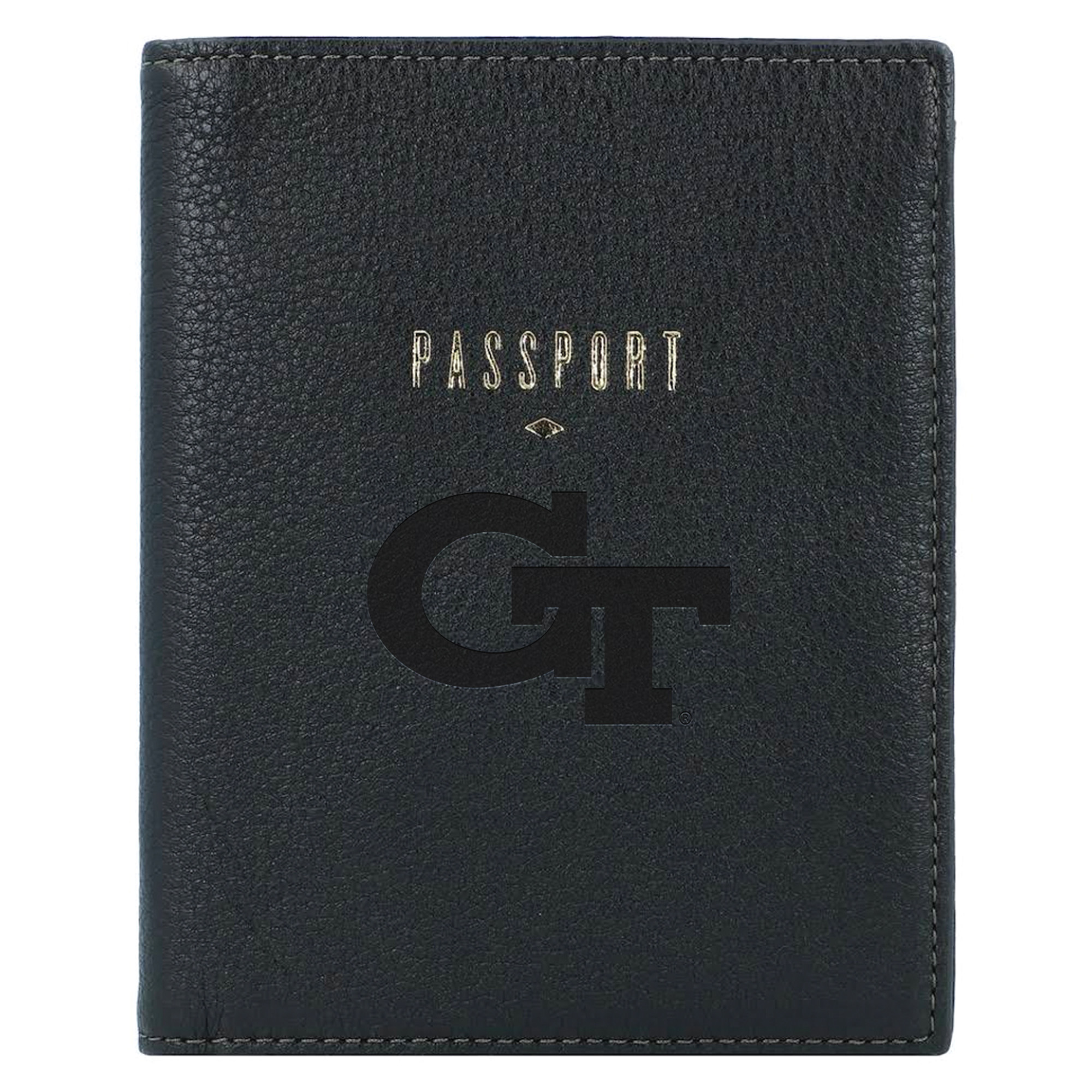 Fossil Black Georgia Tech Yellow Jackets Travel RFID Passport Case