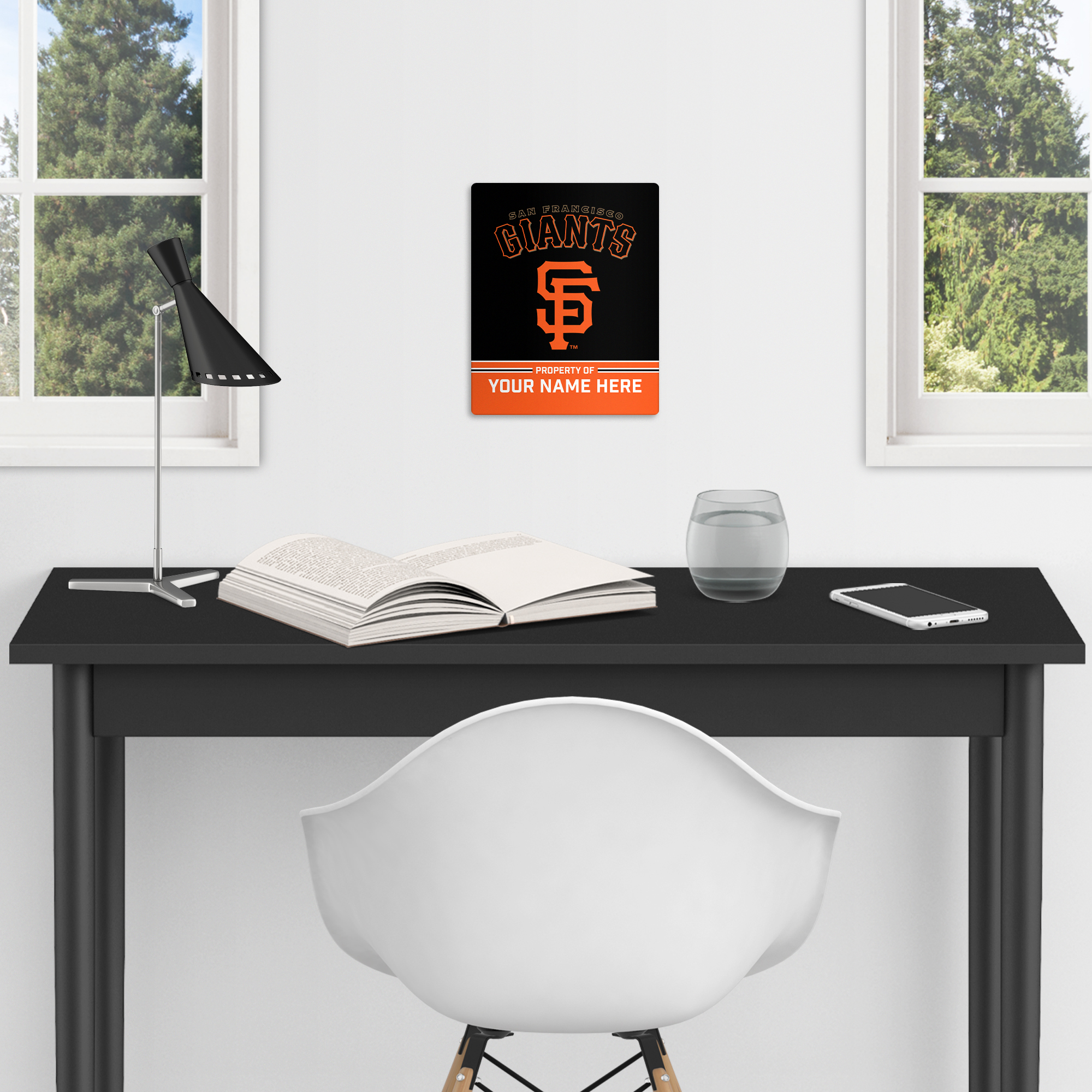 Chad & Jake San Francisco Giants Personalized 8" x 10" Door Sign - Image 5