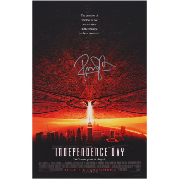 Randy Quaid Independence Day Autographed 11" x 17" Movie Poster