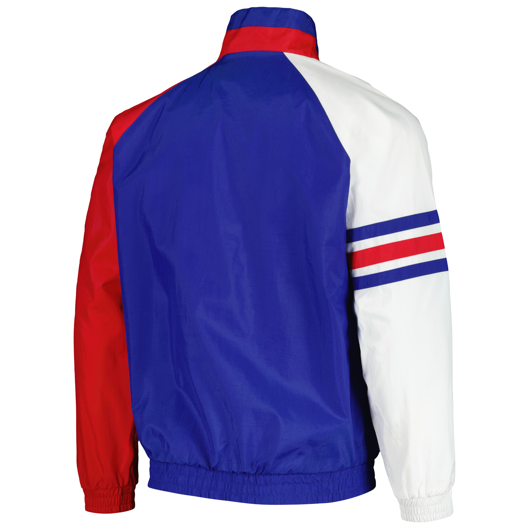 Men's Starter Royal/Red Chicago Cubs Elite Raglan Half-Zip Jacket - Image 7