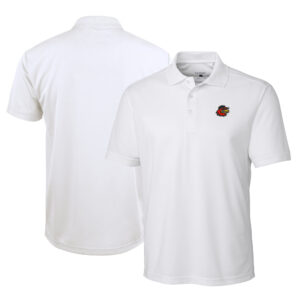 Men's Cutter & Buck  White Rochester Red Wings  Clique Ice Pique Tech Polo