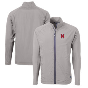 Men's Cutter & Buck  Gray Nashville Sounds Adapt Eco Knit Hybrid Recycled Full-Zip Jacket