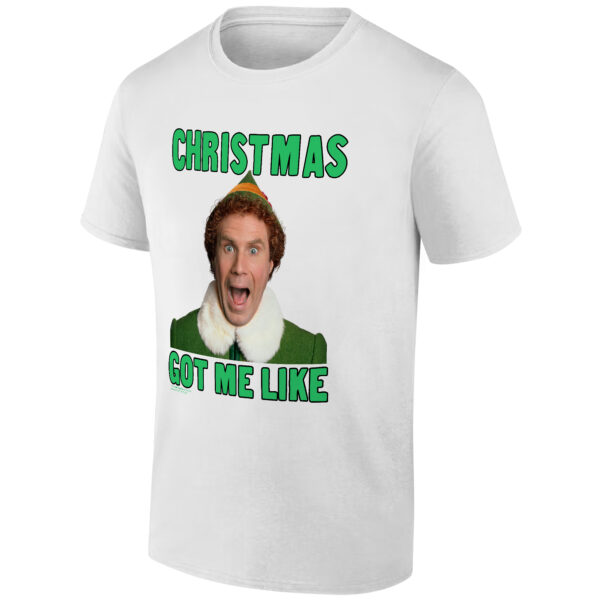 Men's Ripple Junction White Elf Christmas Got Me Like Holiday Graphic T-Shirt - Image 3