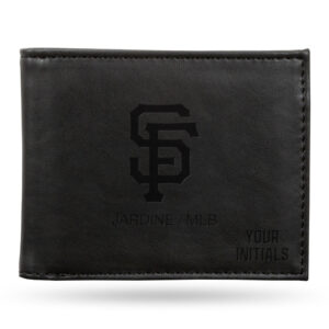 Black San Francisco Giants Personalized Billfold Wallet