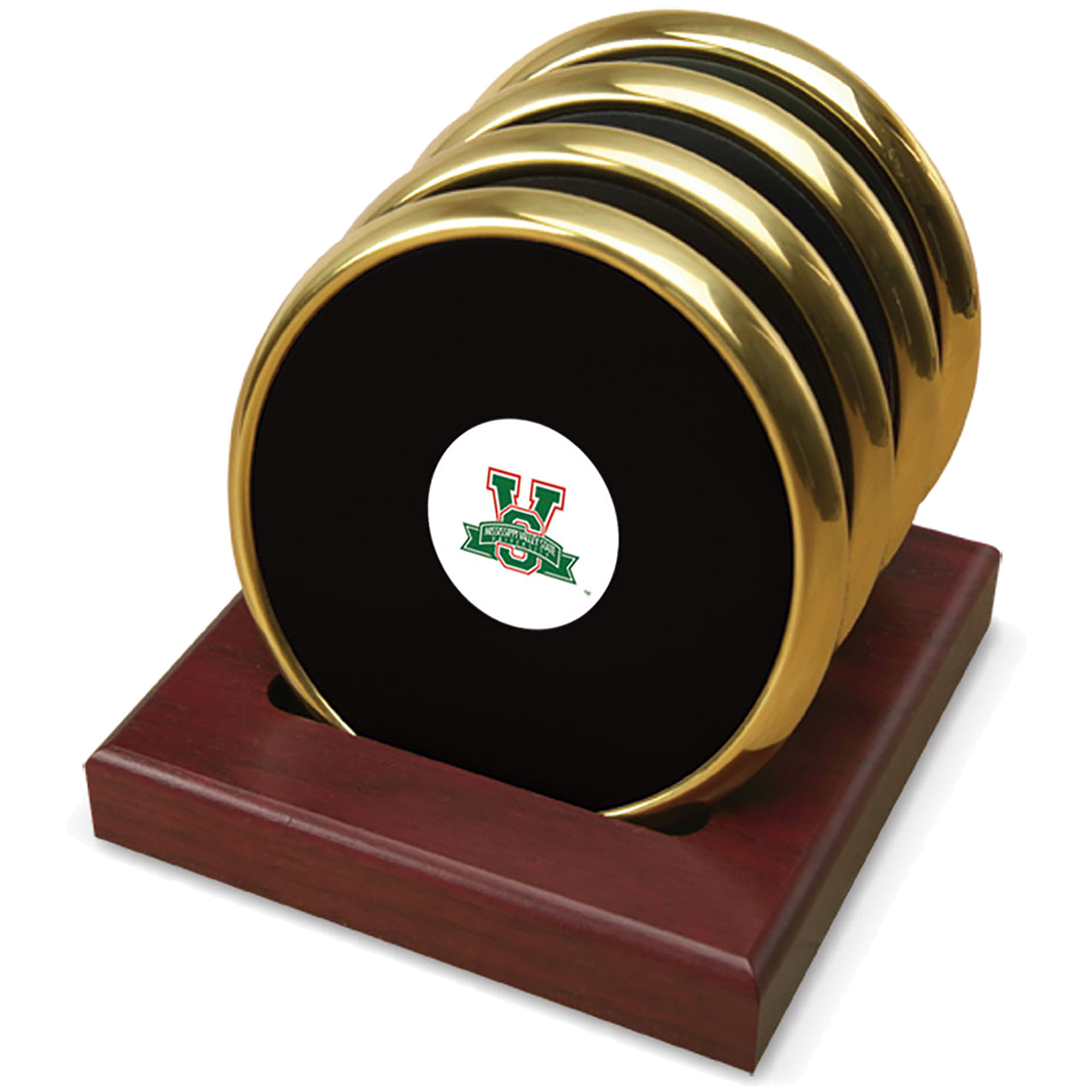 Gold Mississippi Valley State Delta Devils 4-Pack Coaster Set
