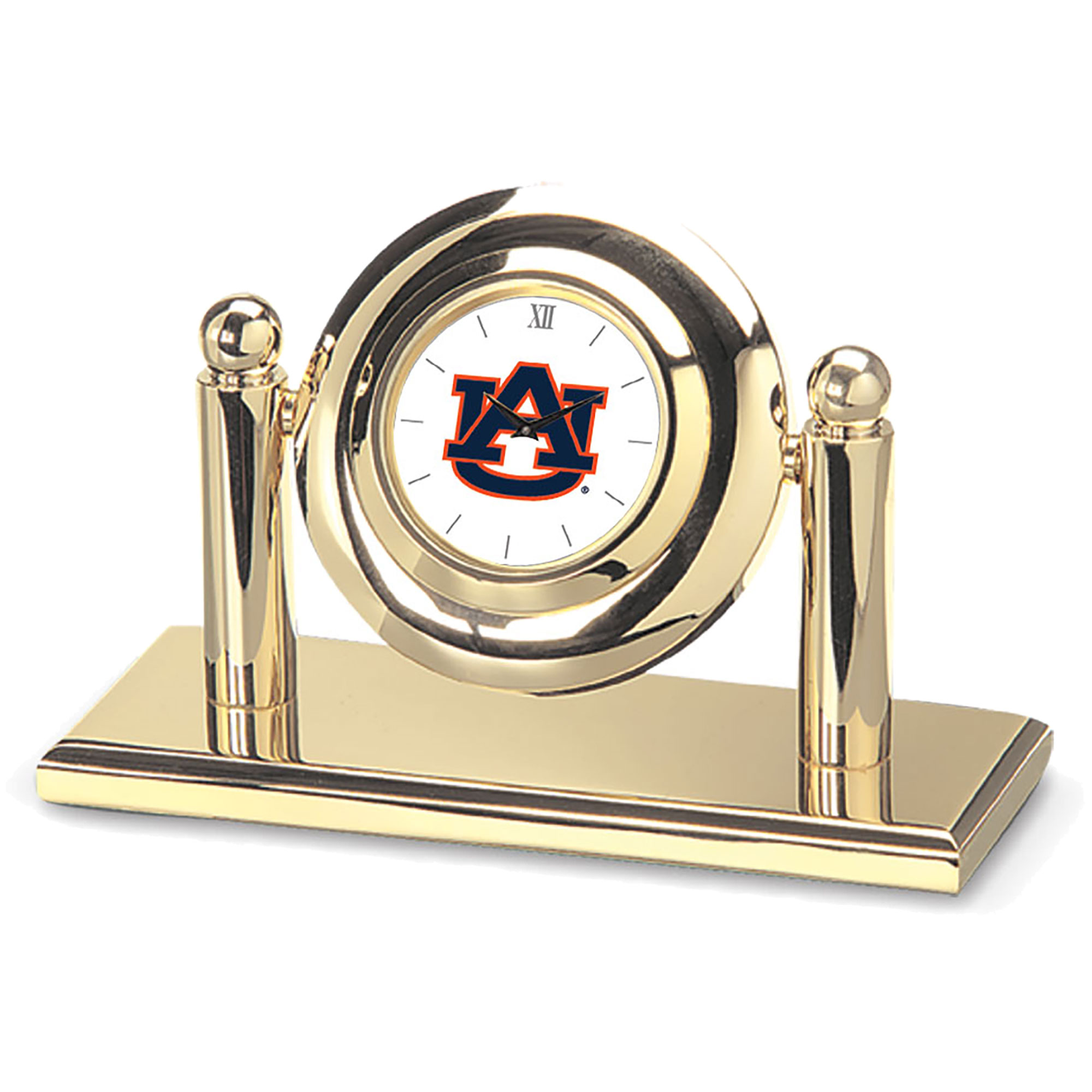 Gold Auburn Tigers Arcade Desk Clock