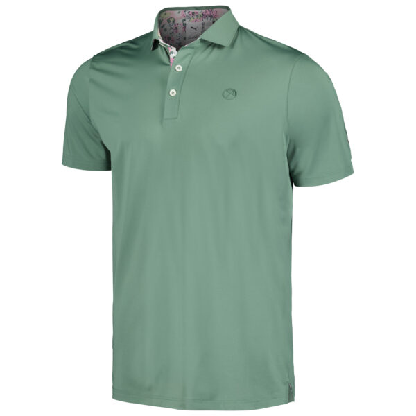 Men's Puma Green Arnold Palmer Invitational Floral Trim MATTR Polo - Image 7
