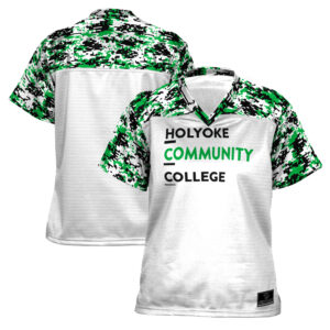 Women's ProSphere  White Holyoke Community College  Camo Football Jersey