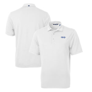 Men's Cutter & Buck White Montana State Bobcats Big & Tall Virtue Eco Pique Recycled DryTec Polo