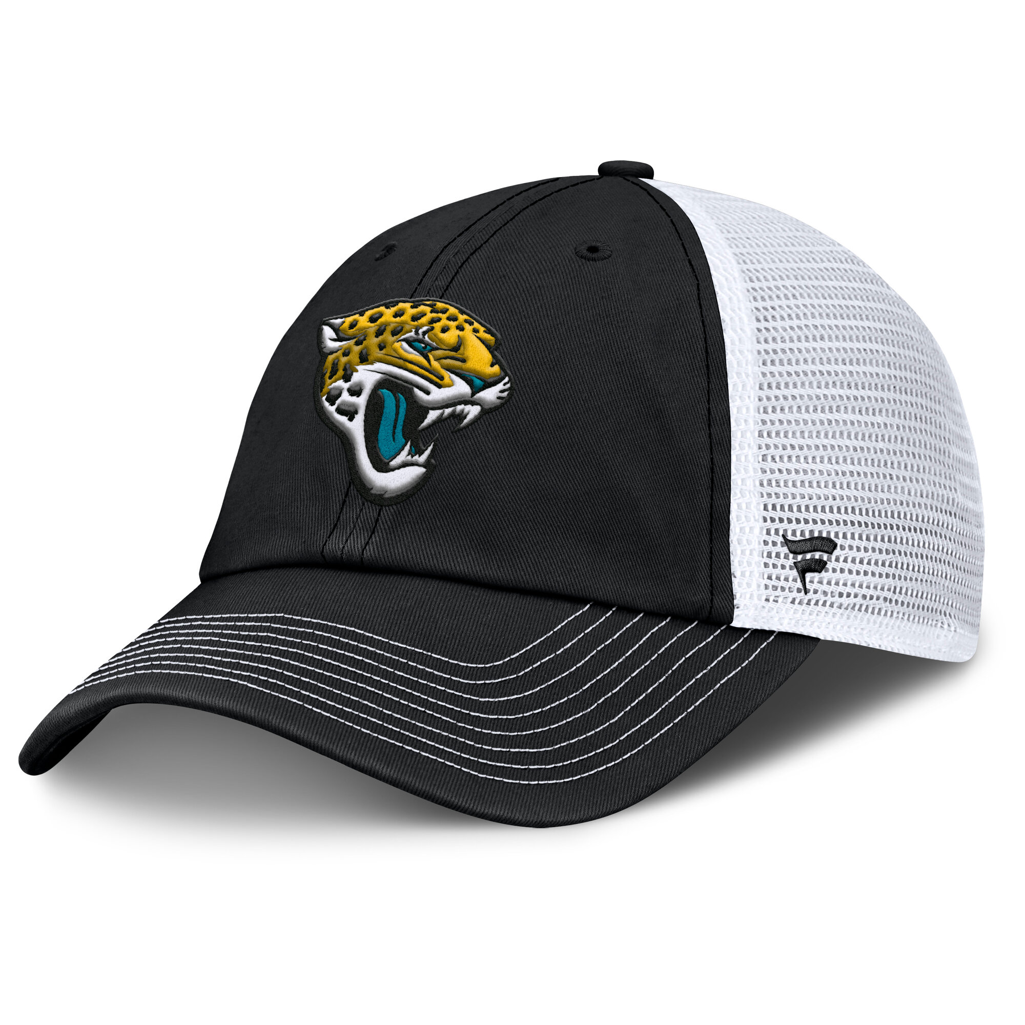 Men's Fanatics Black/White Jacksonville Jaguars Trucker Adjustable Hat