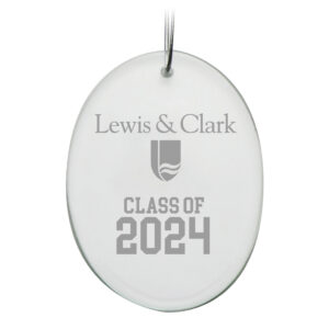 Lewis & Clark College Pioneers Class of 2024 2.75'' x 3.75'' Glass Oval Ornament